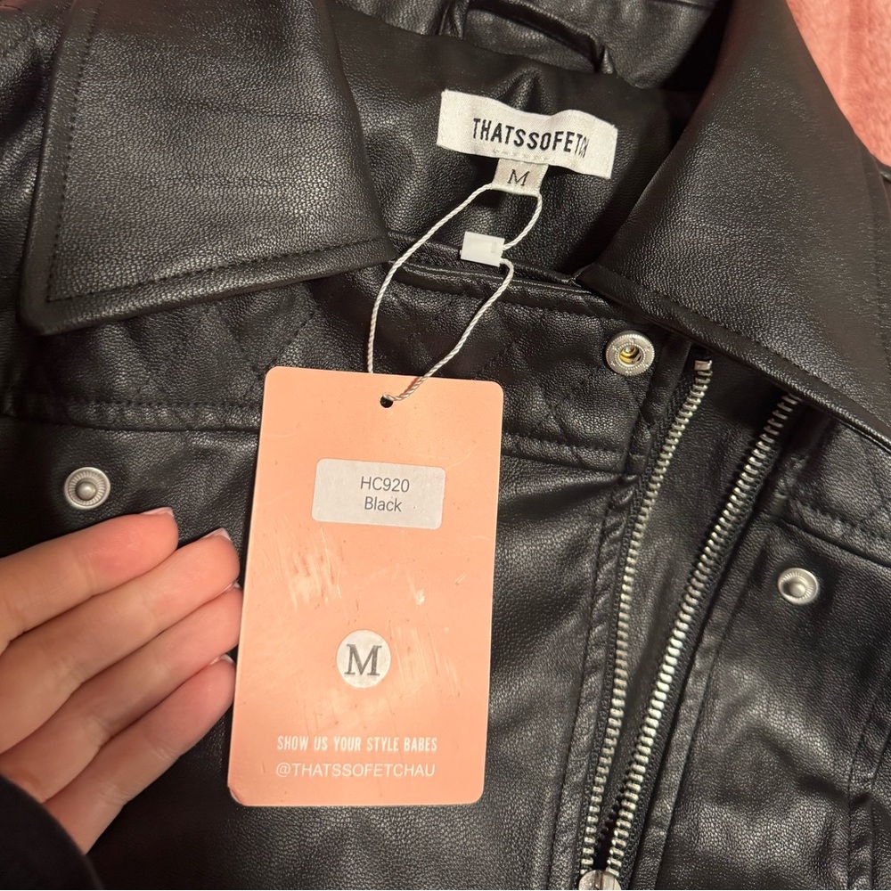NWT- That’s So Fetch Leather Jacket - Picture 3 of 5
